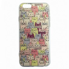 iPhone 6 6s 4.7 - Matte TPU Soft Protective Phone Cover Case - Cats... A lot of Cats